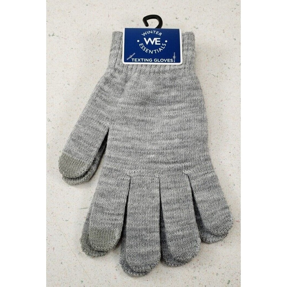 Winter Essentials Warm Gray Winter Texting Gloves Unisex One Size Fits All